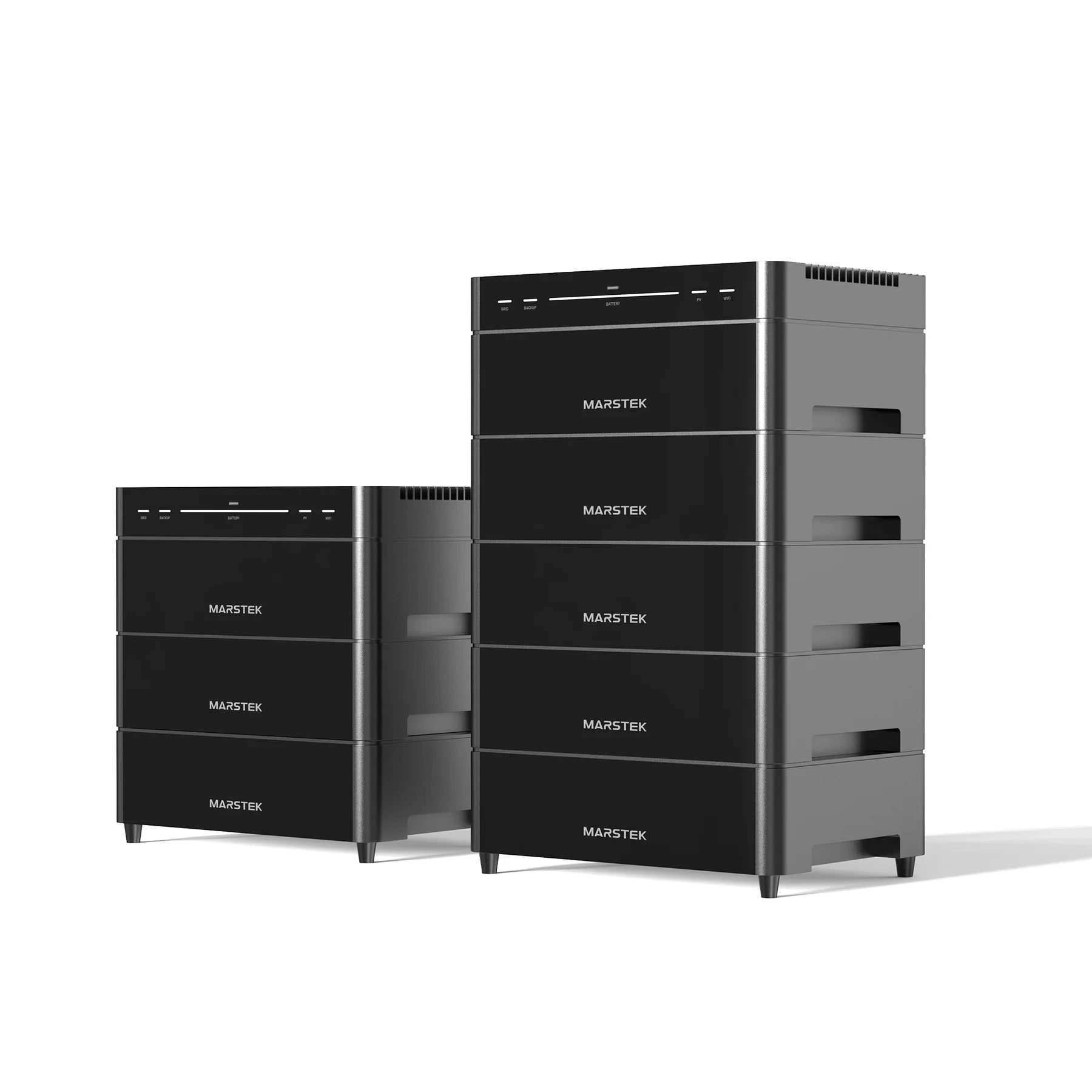 Marstek Venus A mit Zusatzbatterien Produktbild gestapelt