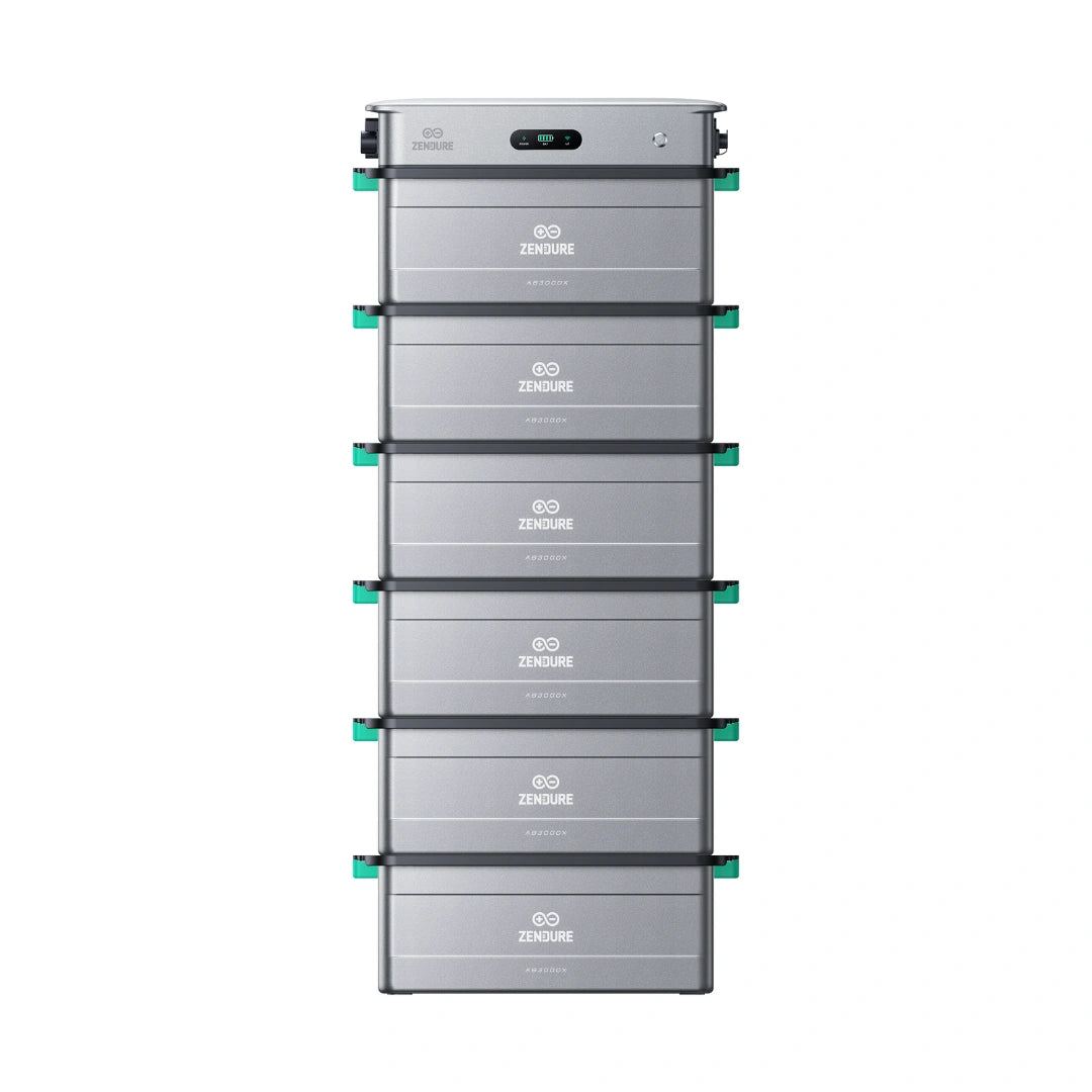 Zendure Solarflow 2400AC mit 6x AB3000X Zusatzspeicher gestapelt