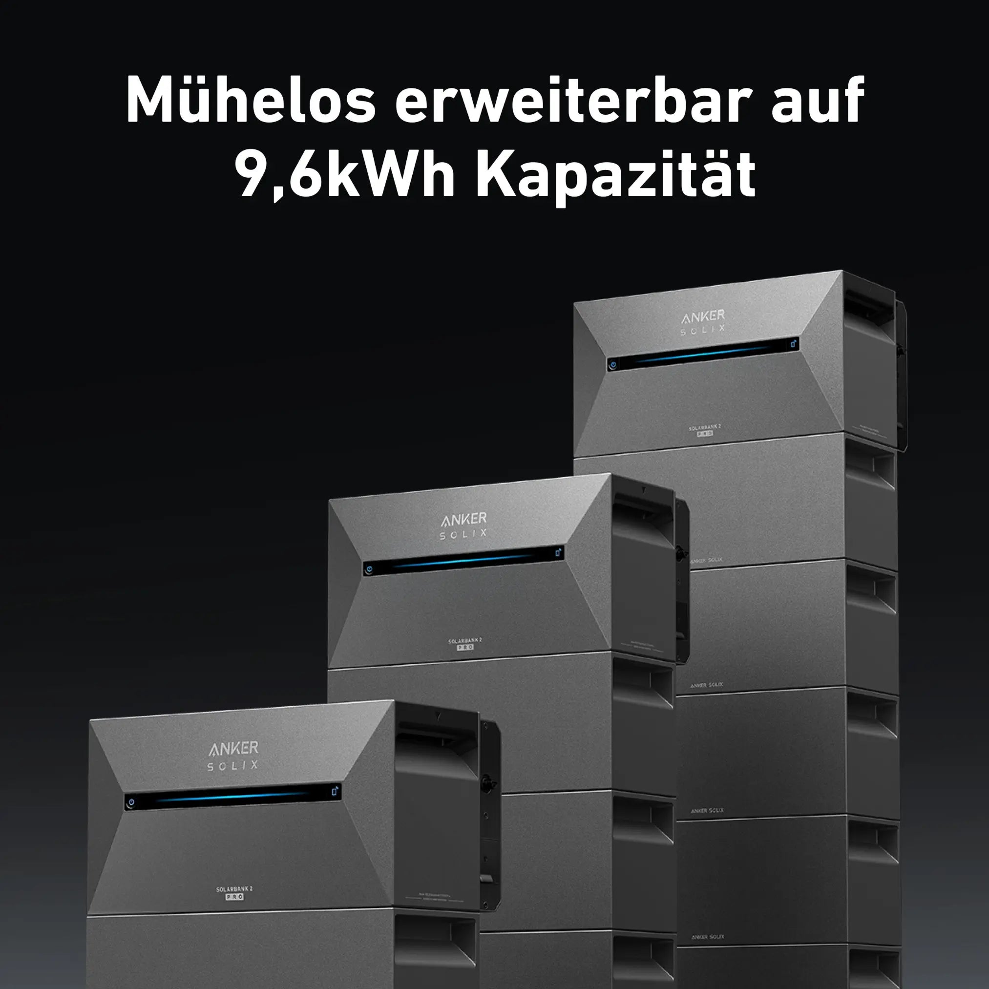 Anker SOLIX Solarbank Erweiterungsbatterien gestapelt