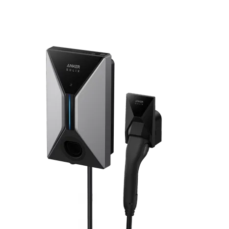 Anker SOLIX V1 Smart EV Charger Produktbild, Kabelversion, schrägansicht