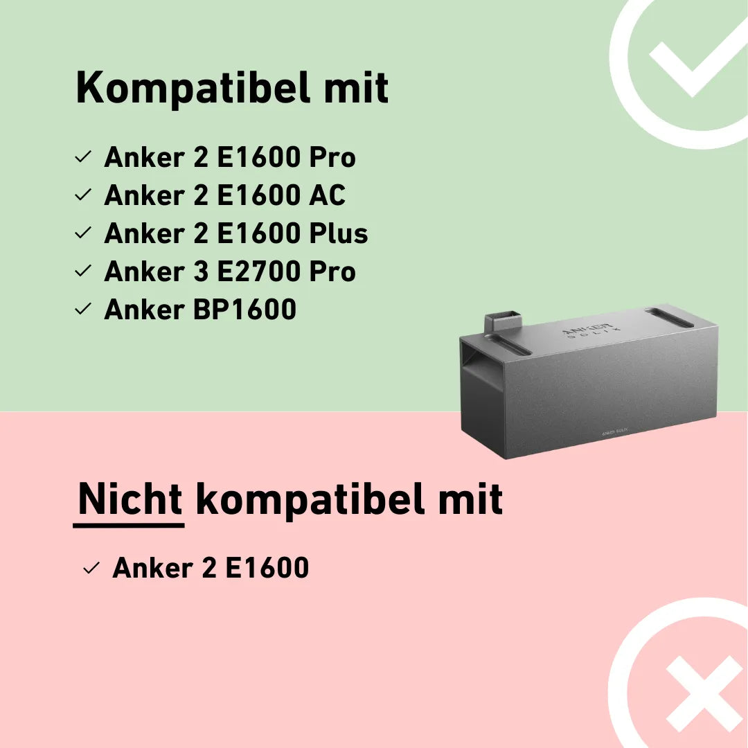 Kompatibilität der BP2700 Erweiterungsbatterie mit Speichern von Anker