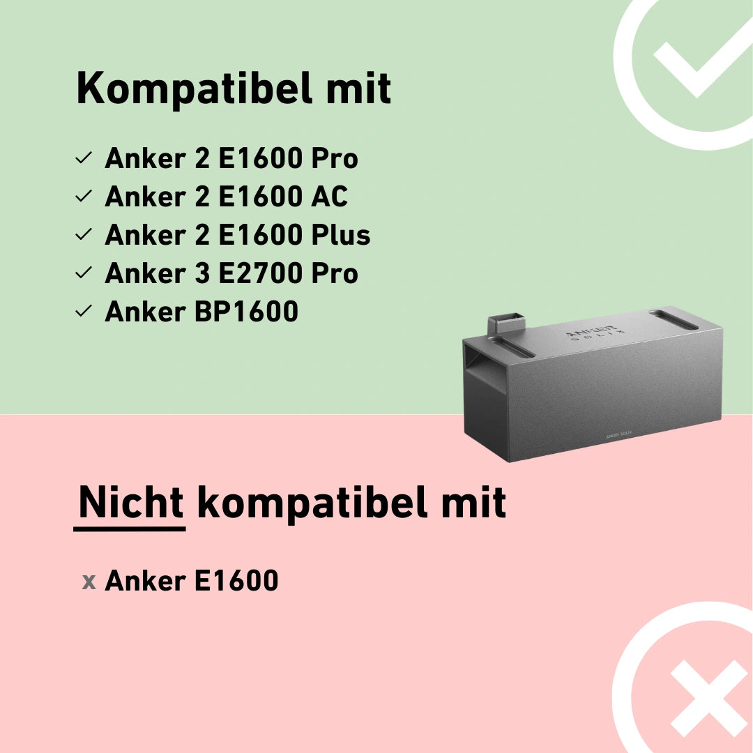 Kompatibilität der BP2700 Erweiterungsbatterie mit Speichern von Anker