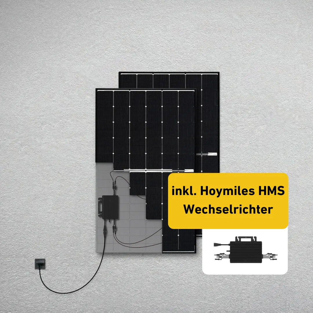 Balkonkraftwerk Basic Erweiterungsset Solarmodule mit Wechselrichter