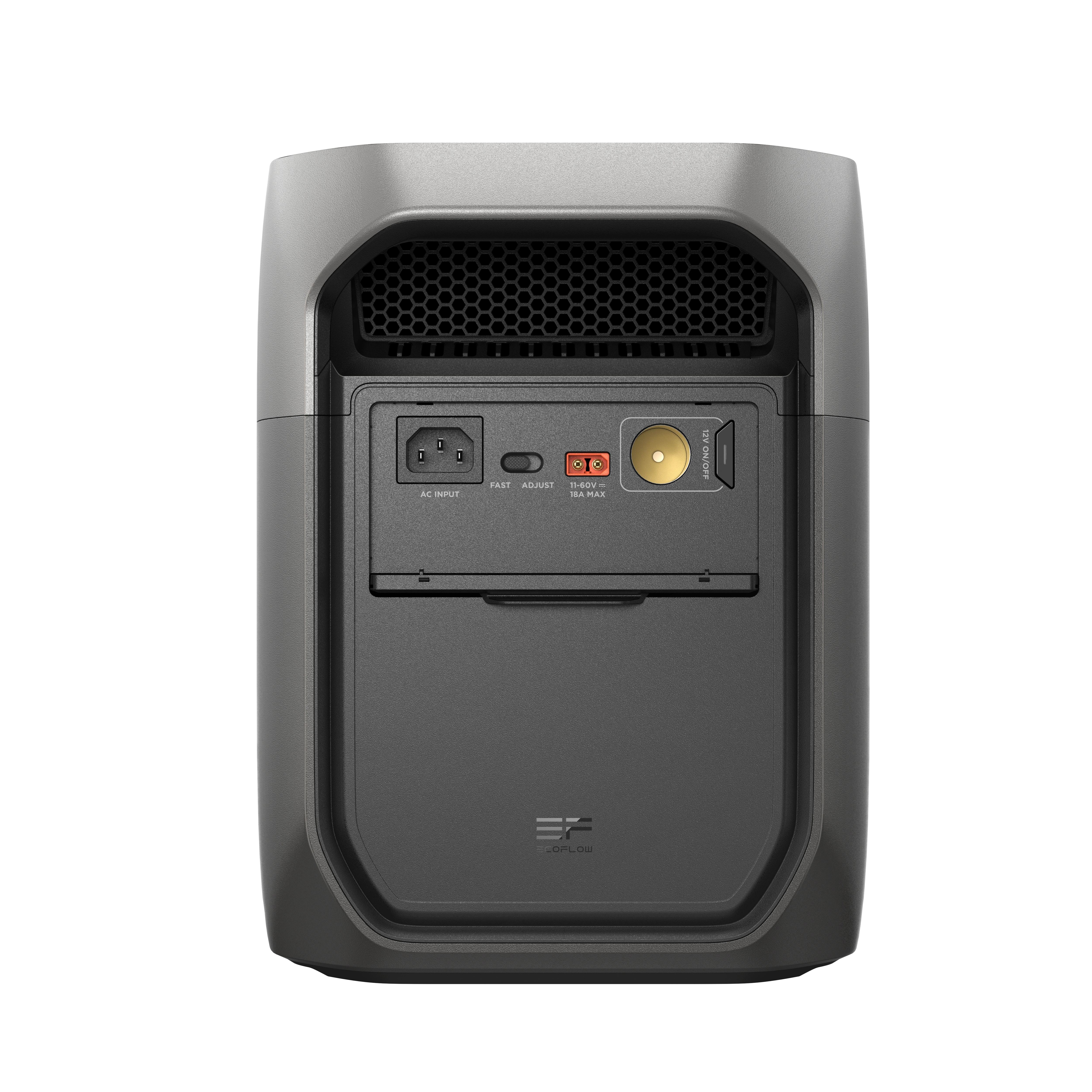 EcoFlow Delta 3 Max Produktbild Hinteransicht mit Anschlüssen