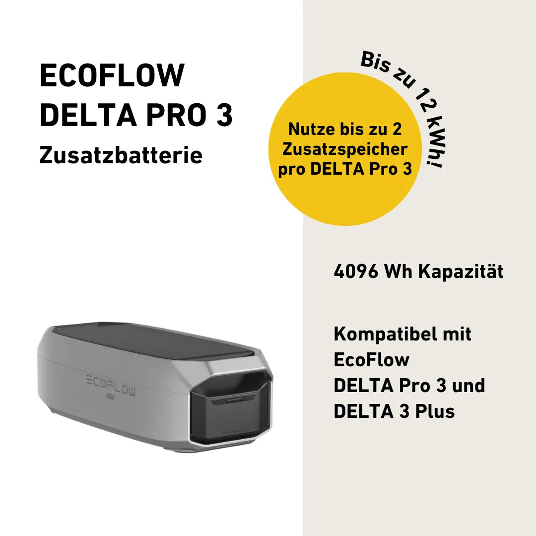 EcoFlow Delta Pro 3 Zusatzbatterie Eigenschaften
