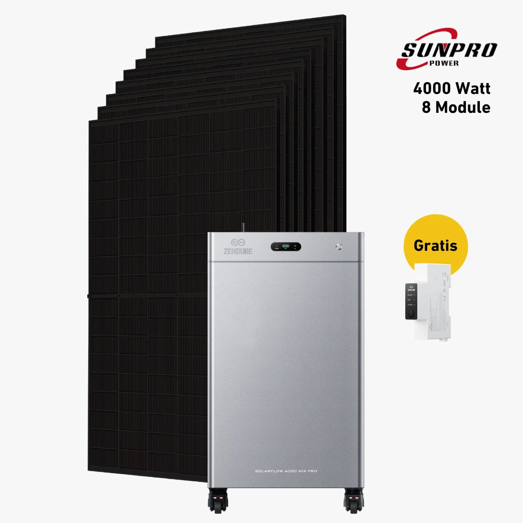 Max 4000 bifazial Pro (mit Zendure SolarFlow 4000 Mix Pro)
