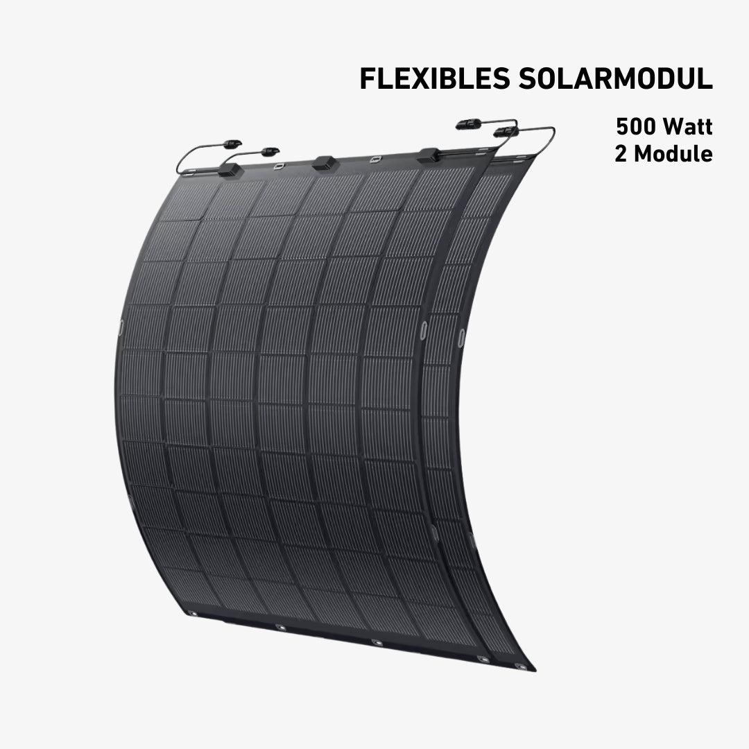 Balkonkraftwerk 500W mit flexiblen Solarmodulen