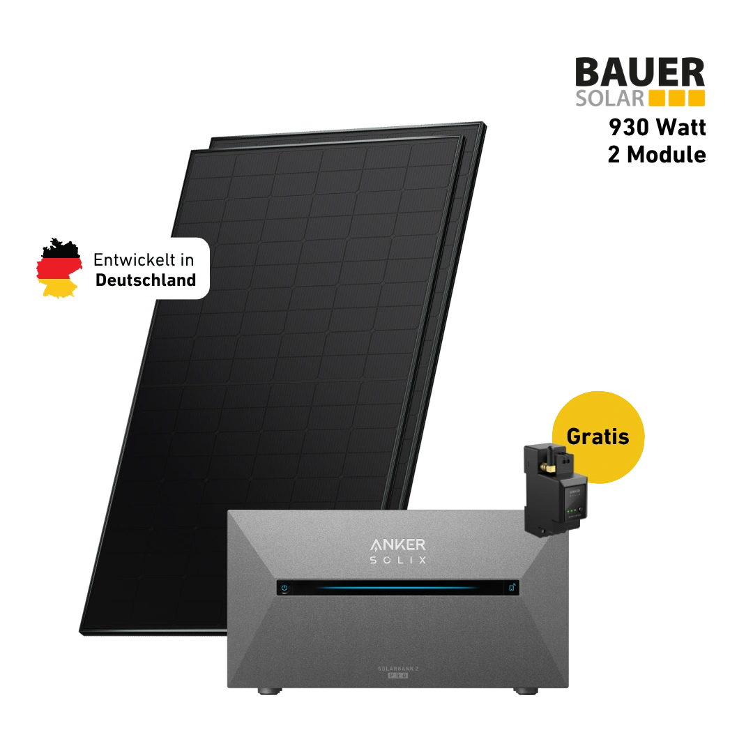 Premium 800 Plus Set zwei Solarmodule mit Anker Solix Speicher