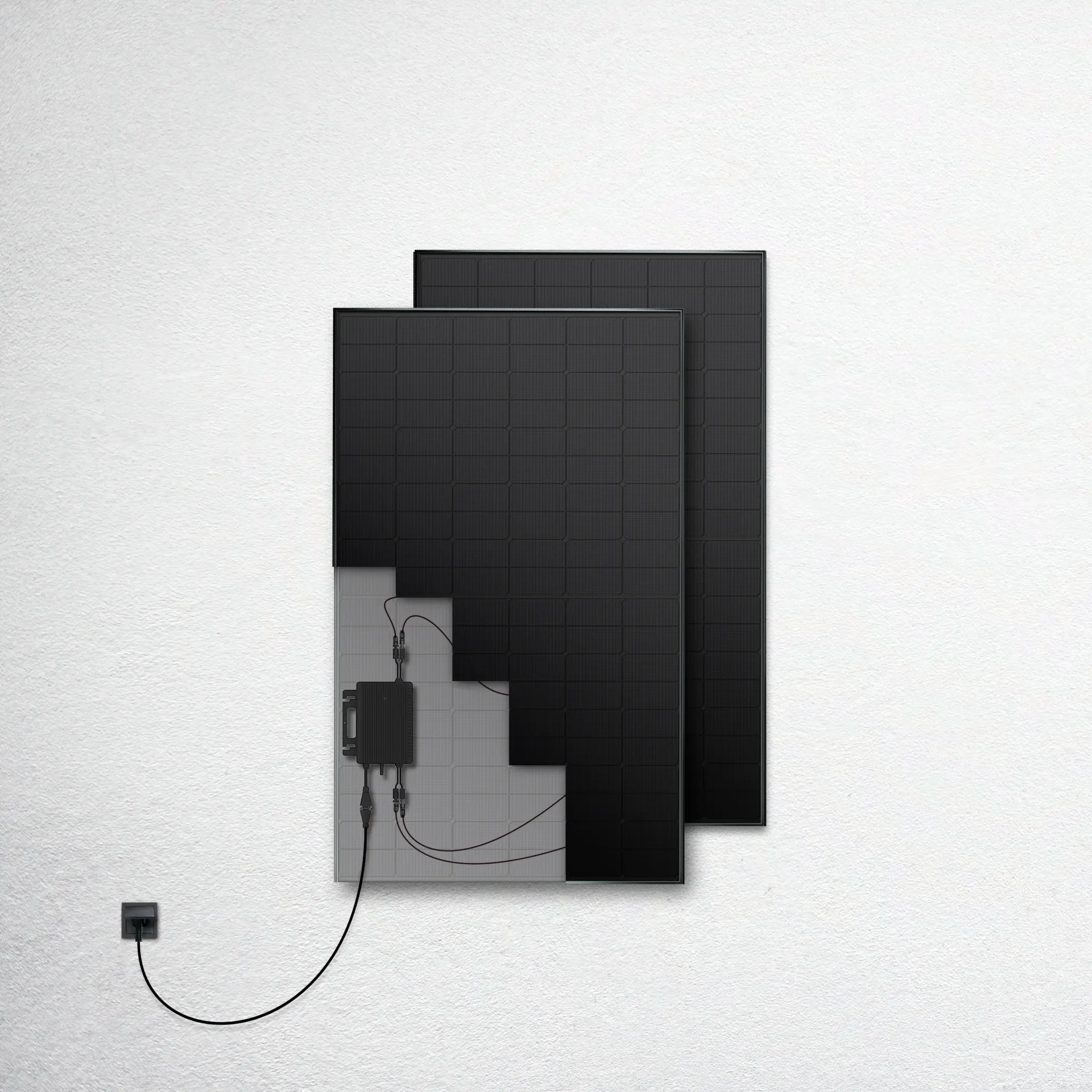 Balkonstrom 800 Watt Meyer Burger zwei Solarmodule Produktbild Balkonkraftwerk