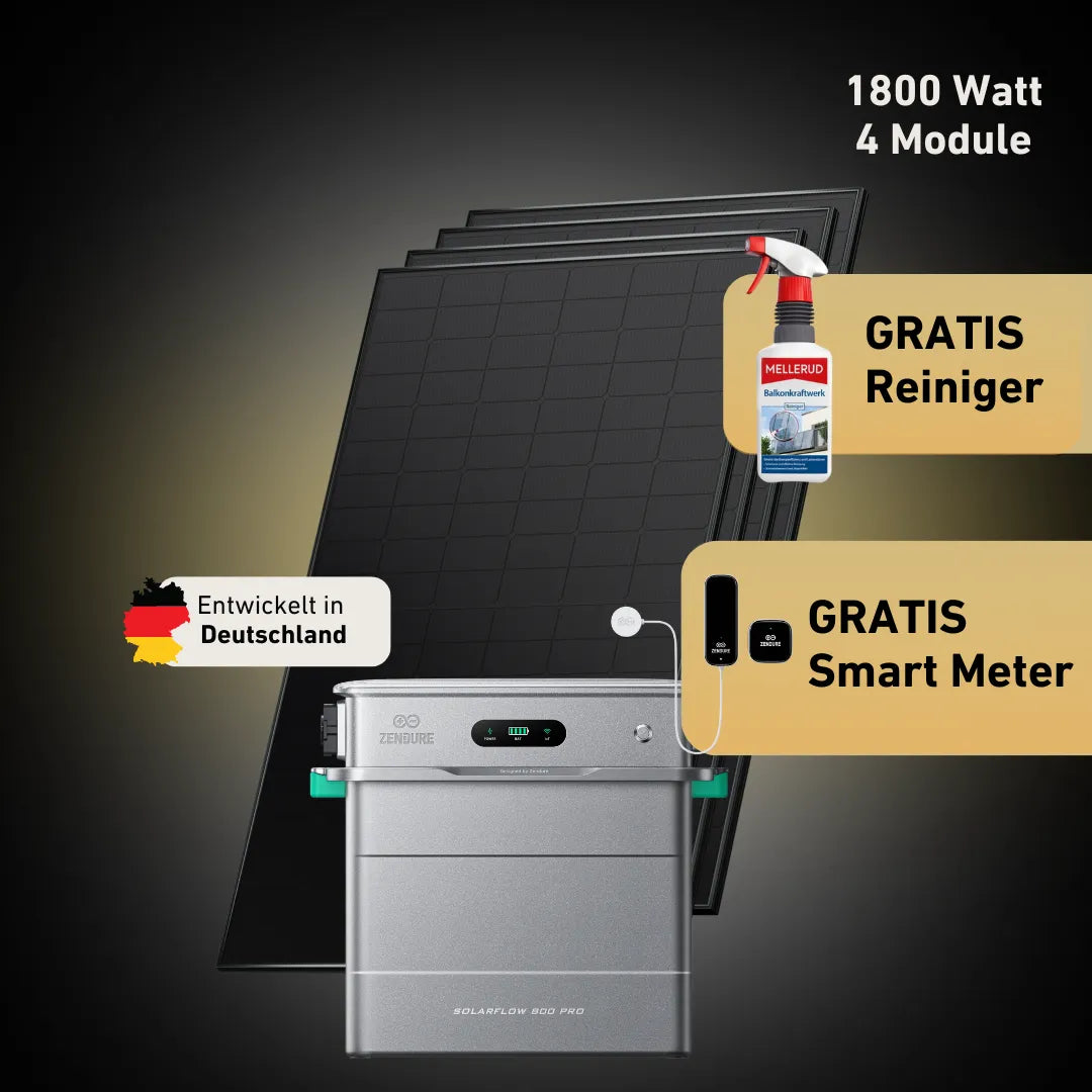 Premium 1800 bifazial Pro (mit Zendure Solarflow 800 Pro)