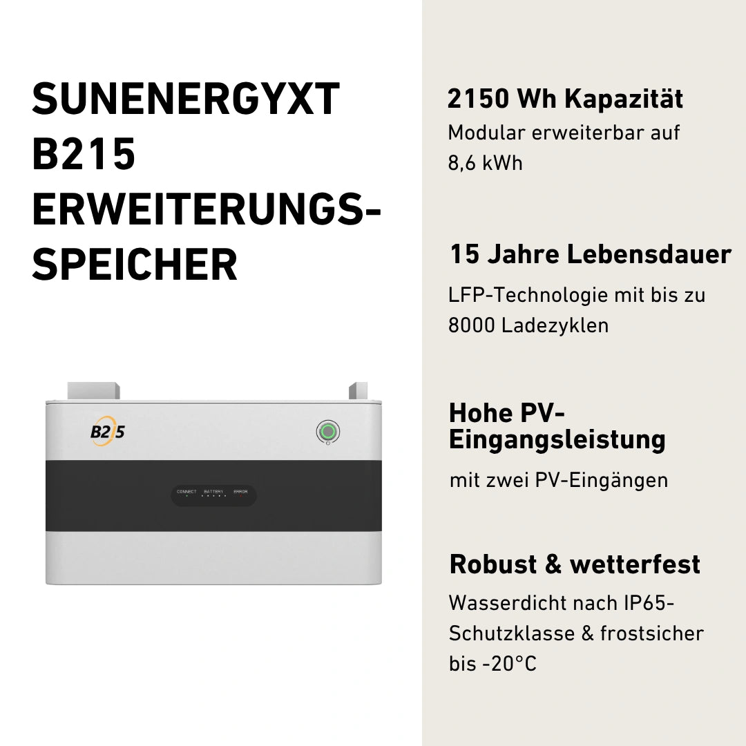 Produktbild SunEnergyXT B215 Zusatzbatterie mit Produktinfos