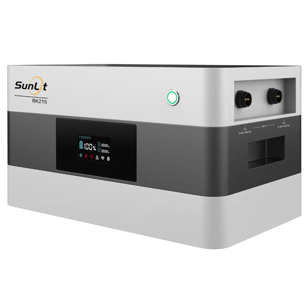 SunLit BK215 Stromspeicher für Balkonkraftwerke Seitenansicht