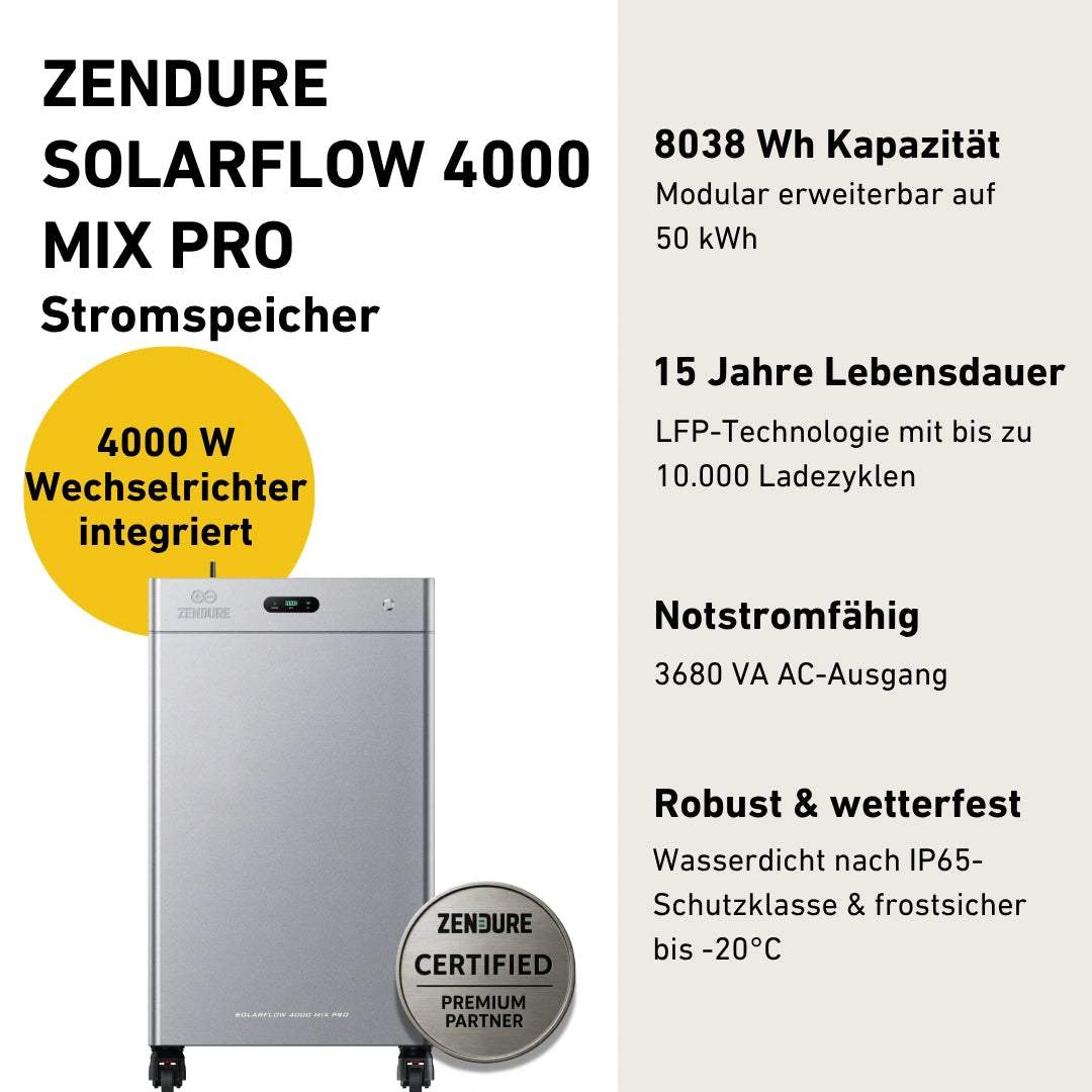 Max 5000 bifazial Pro (mit Zendure SolarFlow 4000 Mix Pro)
