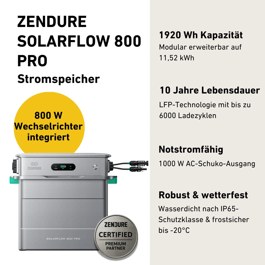 Produktbild ZendureSolarflow 800 Pro Stromspeicher mit Produktinfos