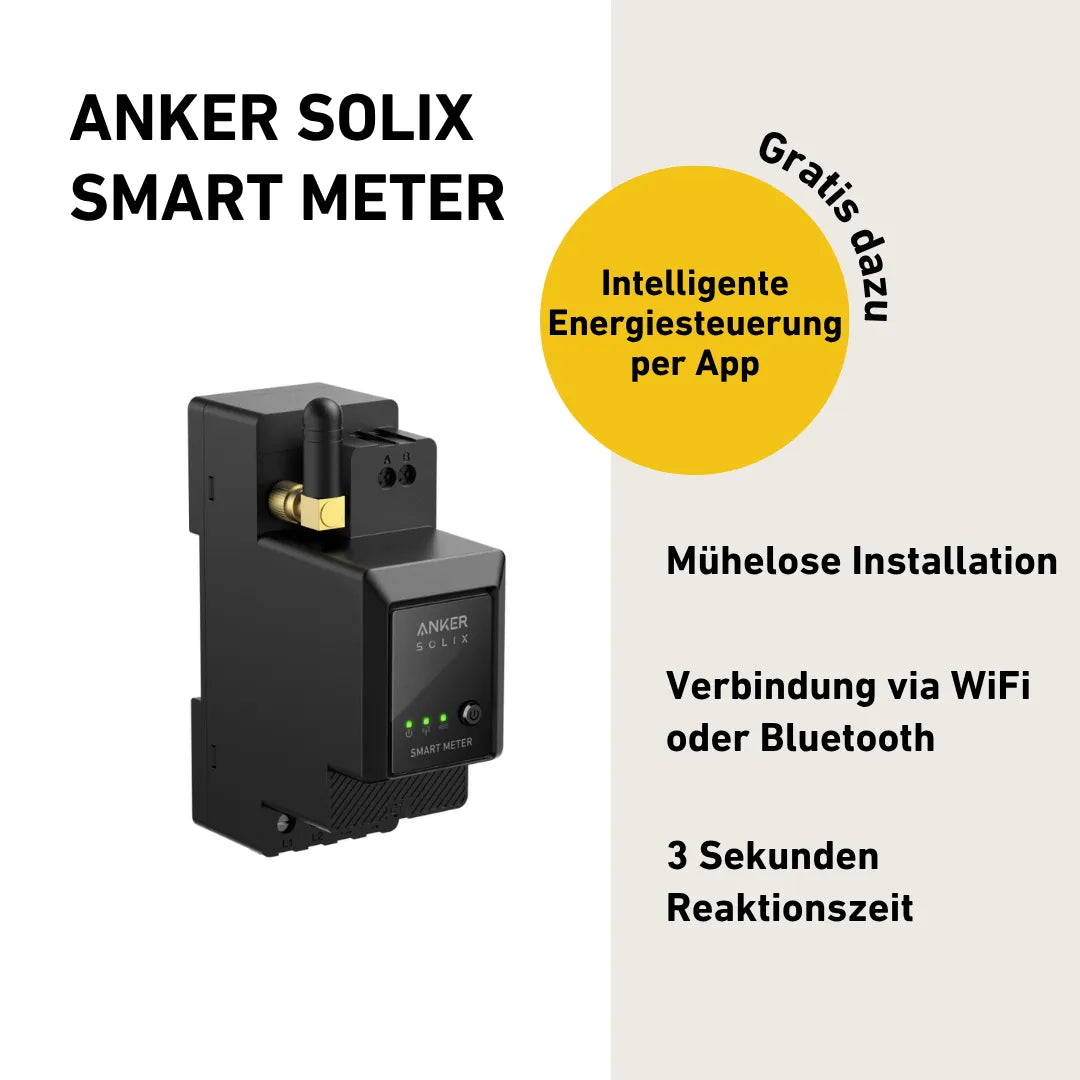 Anker Speicher Solix Pro Smart Meter Produktbild mit Eigenschaften