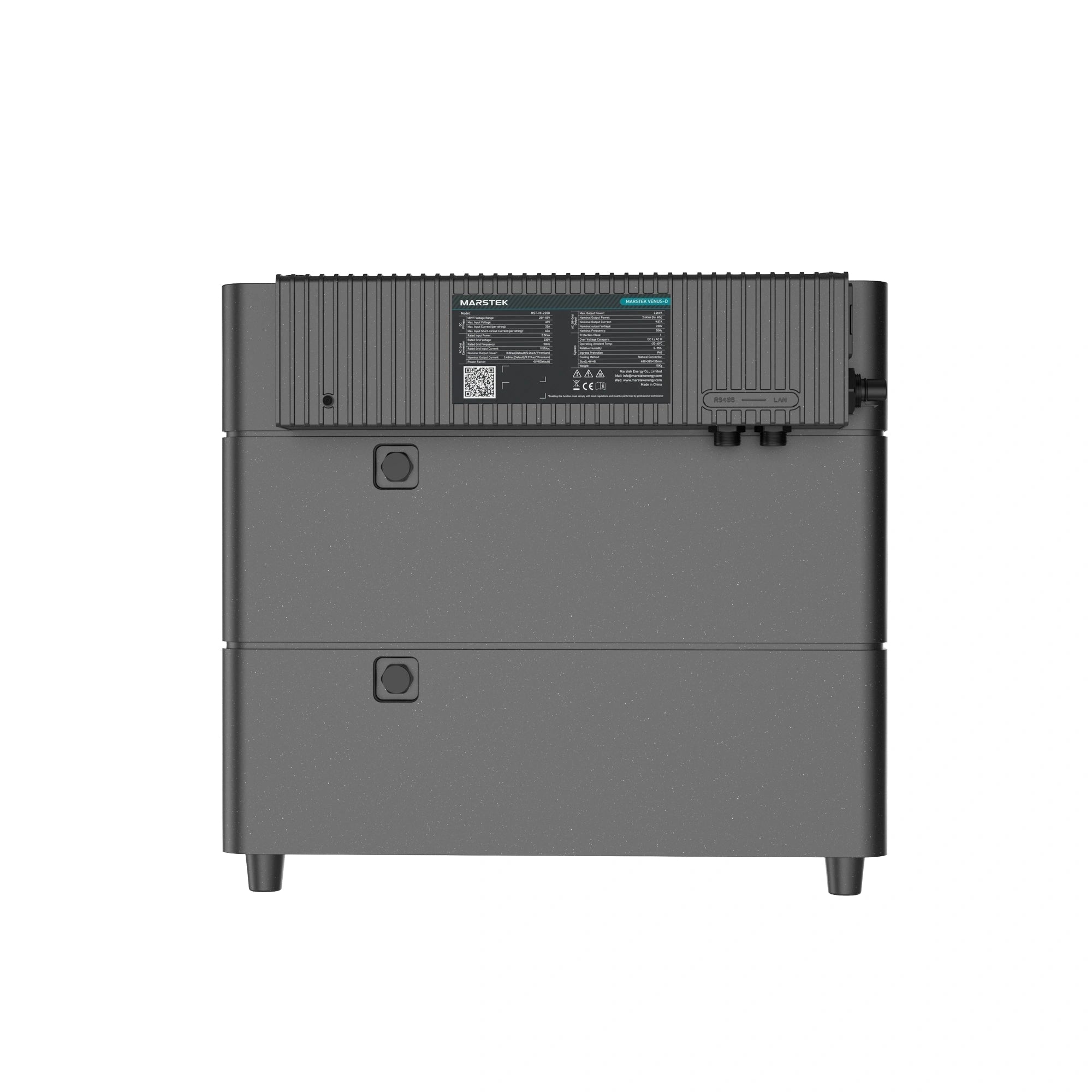 Marstek Venus D mit Erweiterungsbatterie Produktbild von hinten