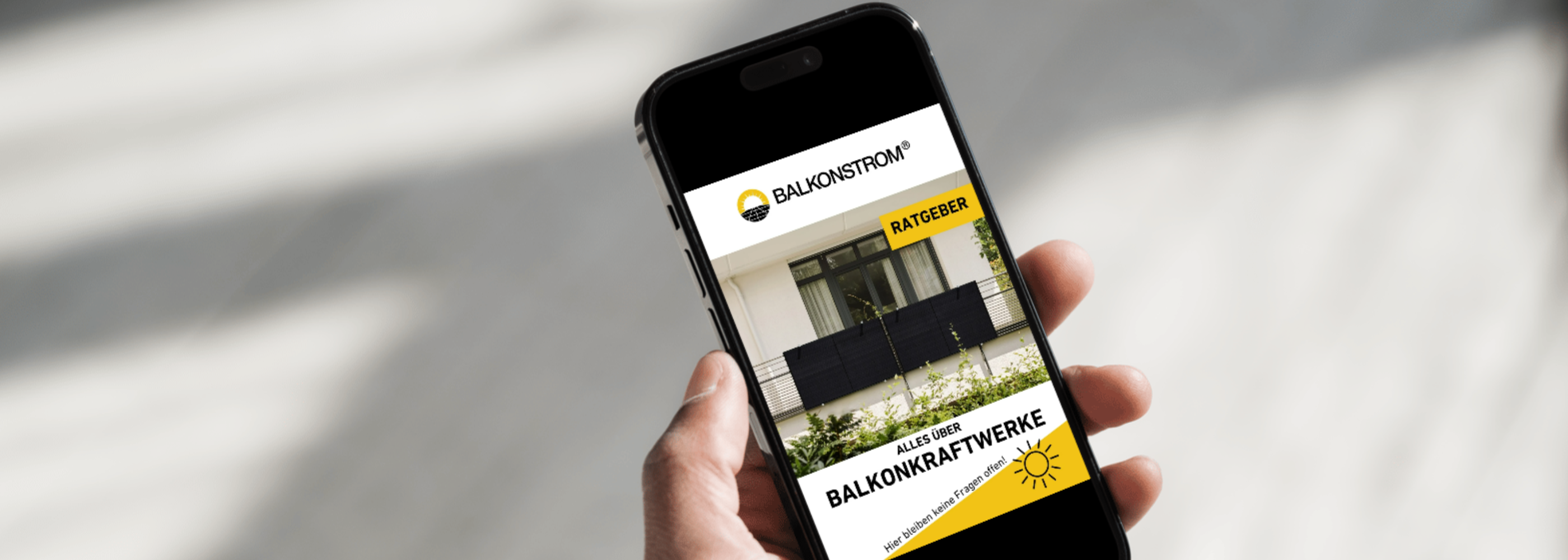 Handy mit Balkonstrom App