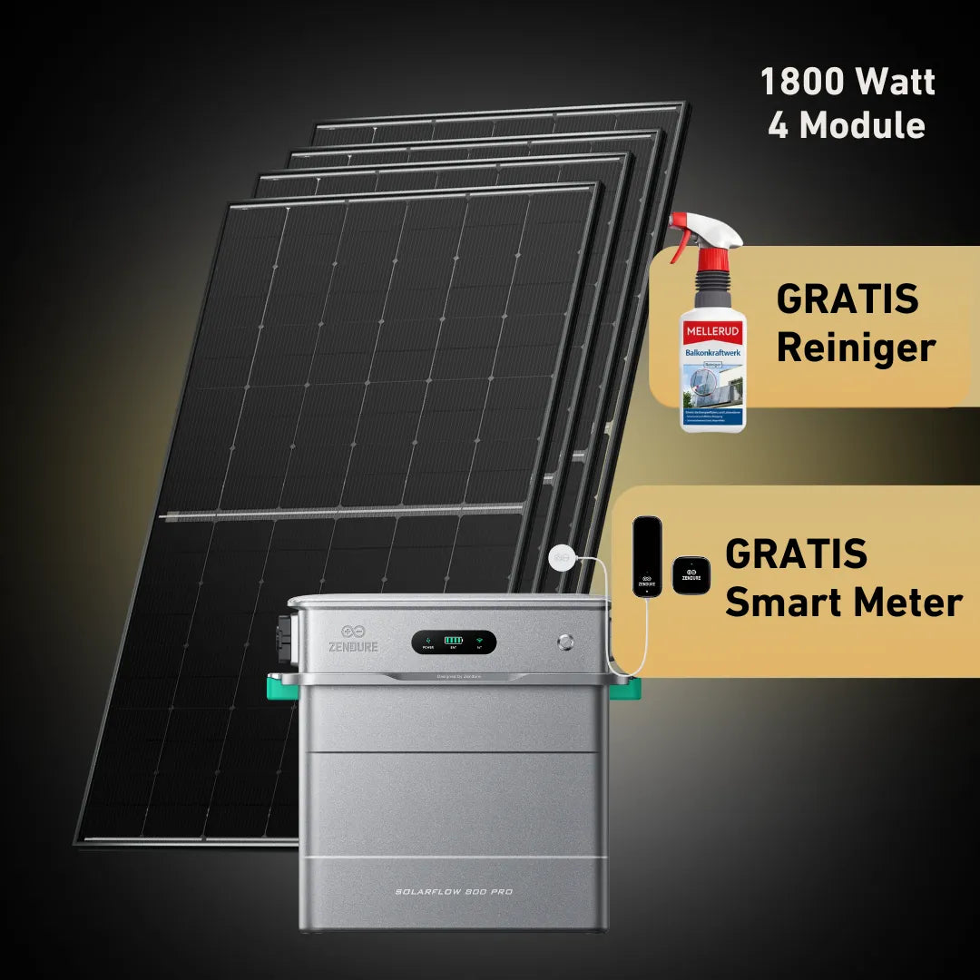 Basic 1800 bifazial Pro (mit Zendure Solarflow 800 Pro)