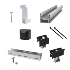 Halterung Biberschwanzdach vertikal (+130€) / Ohne Zusatzbatterie / Ohne Anschlusskabel