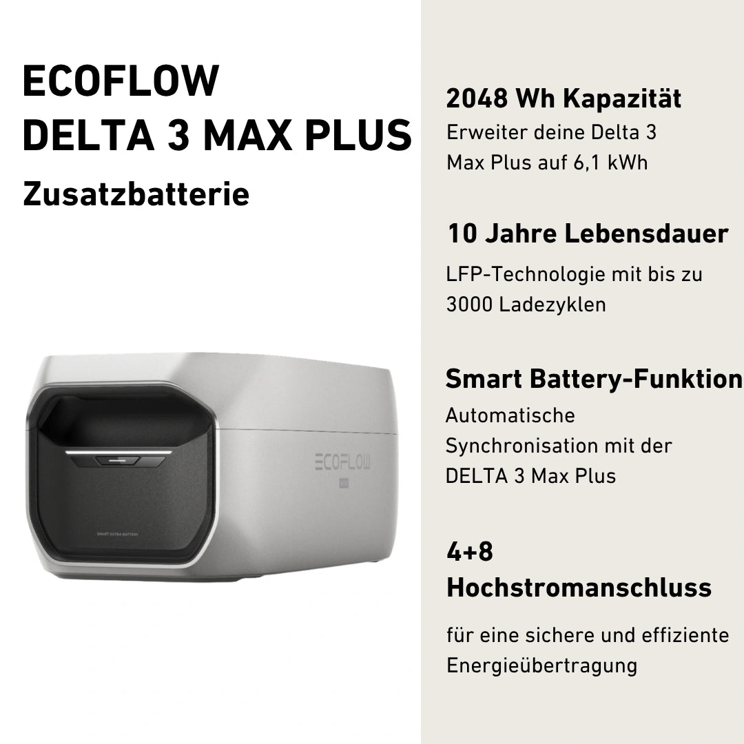 EcoFlow DELTA 3 Max Plus Zusatzbatterie