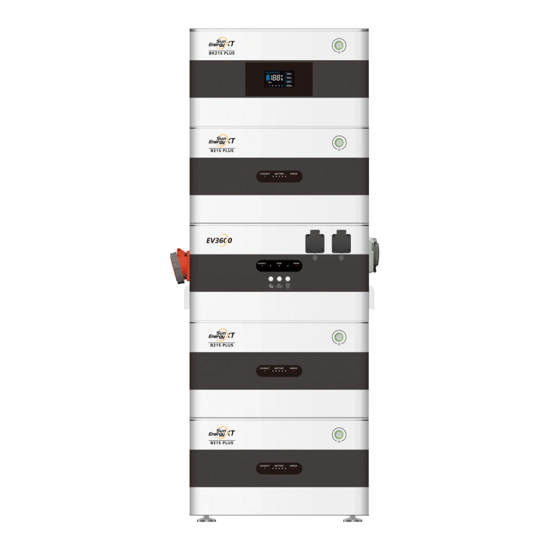 Produktbild Sunenergyxt vier Speichermodule aufeinander installiert