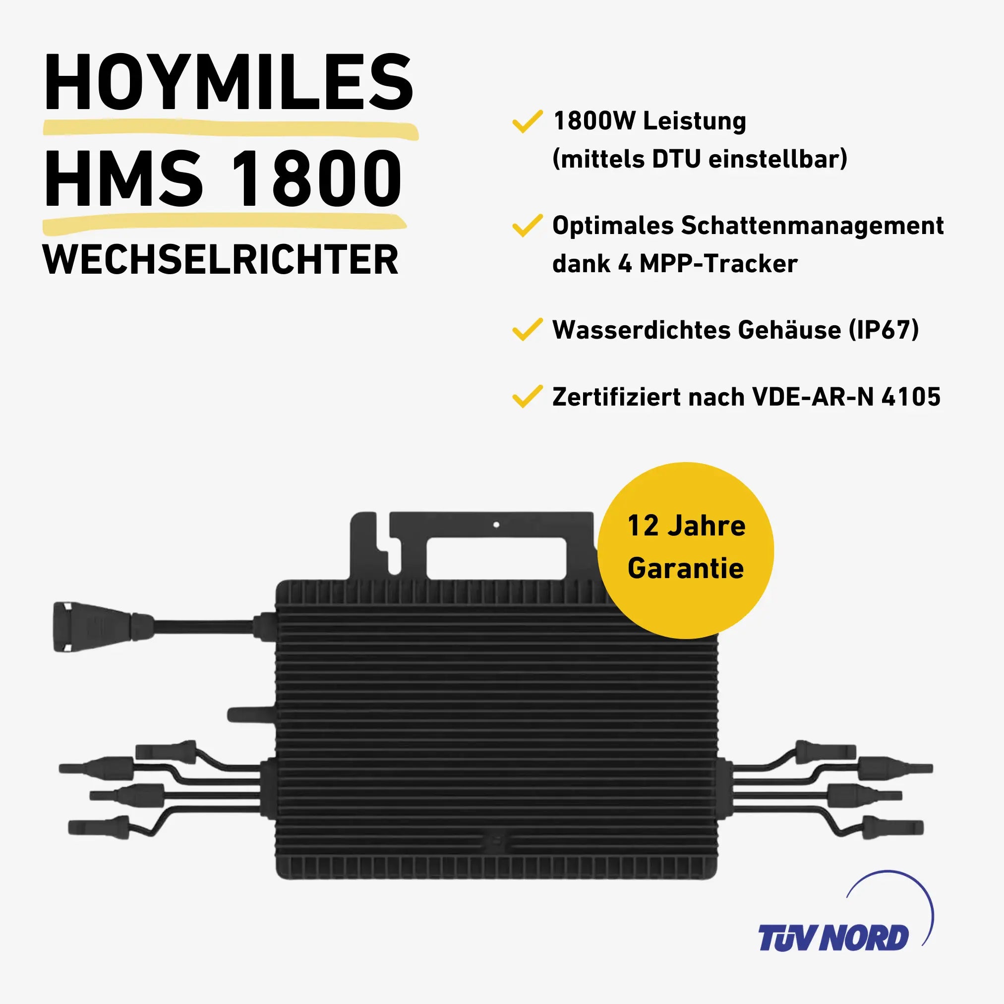 Made in Germany Balkonkraftwerk mit Wechselrichter von Hoymiles