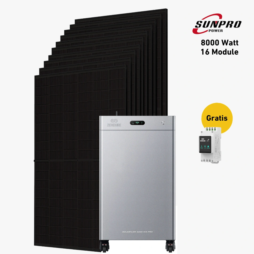 Max 8000 bifazial Pro (mit Zendure SolarFlow 4000 Mix Pro)