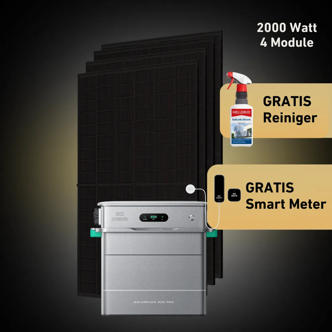 Max 2000 bifazial Pro (mit Zendure Solarflow 800 Pro)