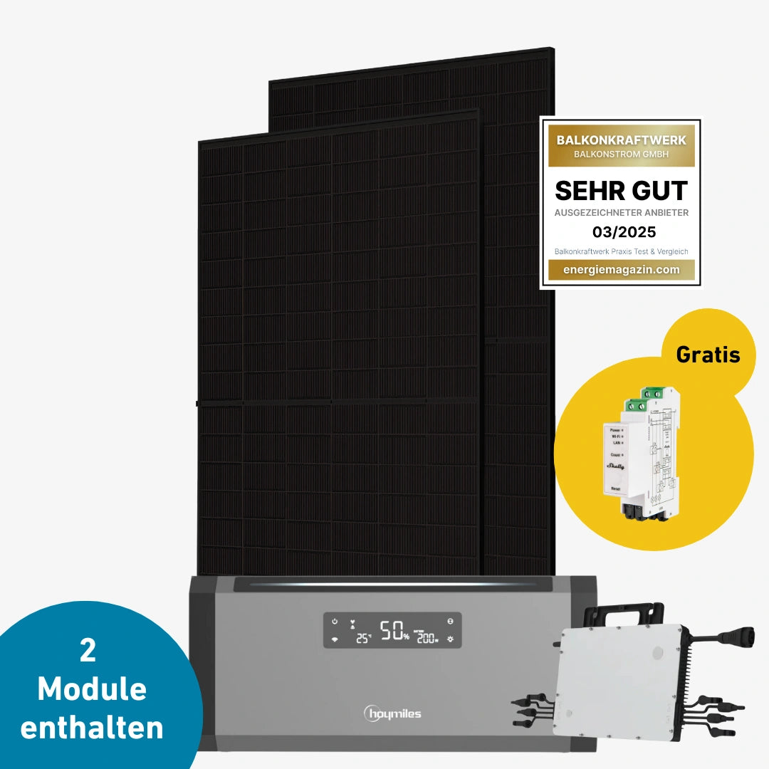 Max 1000 bifazial Pro (mit Hoymiles HiBattery 1920 AC)