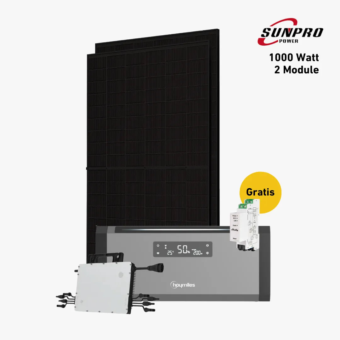 Max 1000 bifazial Pro (mit Hoymiles HiBattery 1920 AC)