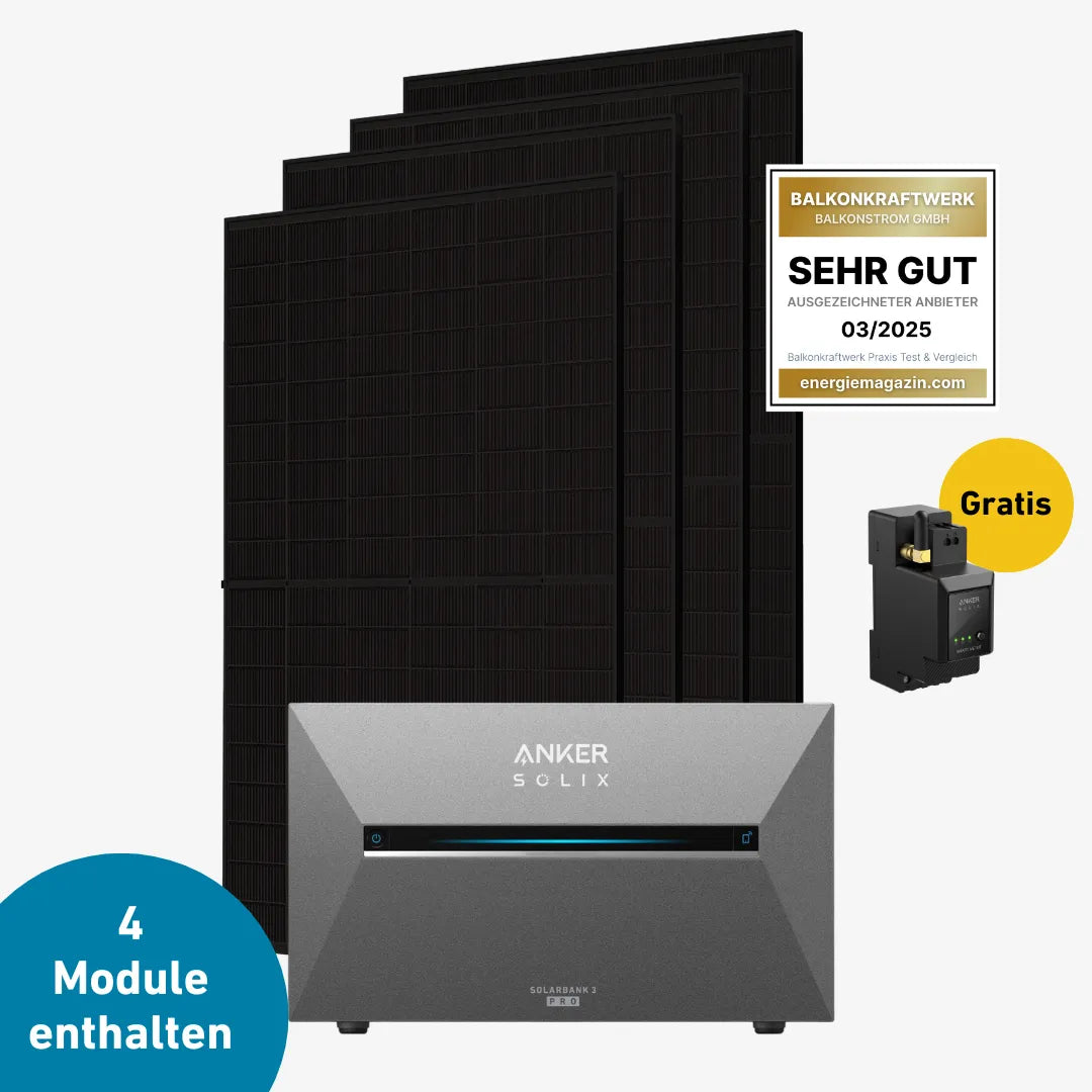 Max 2000 bifazial Pro (mit Anker SOLIX Solarbank 3 E2700 Pro)