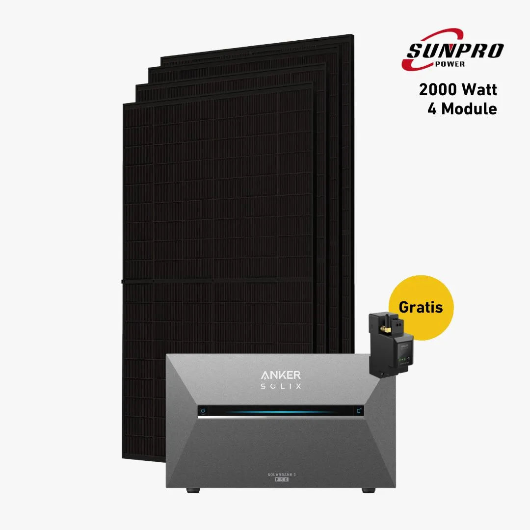 Max 2000 bifazial Pro (mit Anker SOLIX Solarbank 3 E2700 Pro)