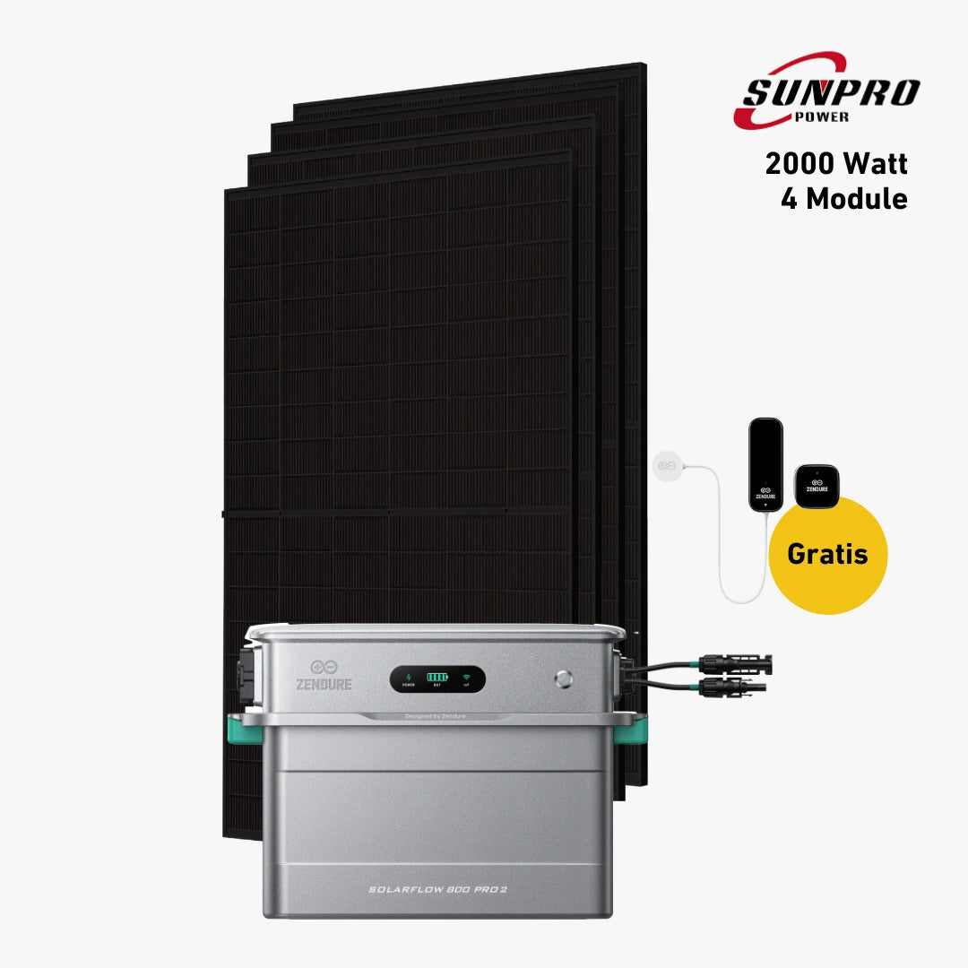 Max 2000 bifazial Pro (mit Zendure Solarflow 800 Pro 2)