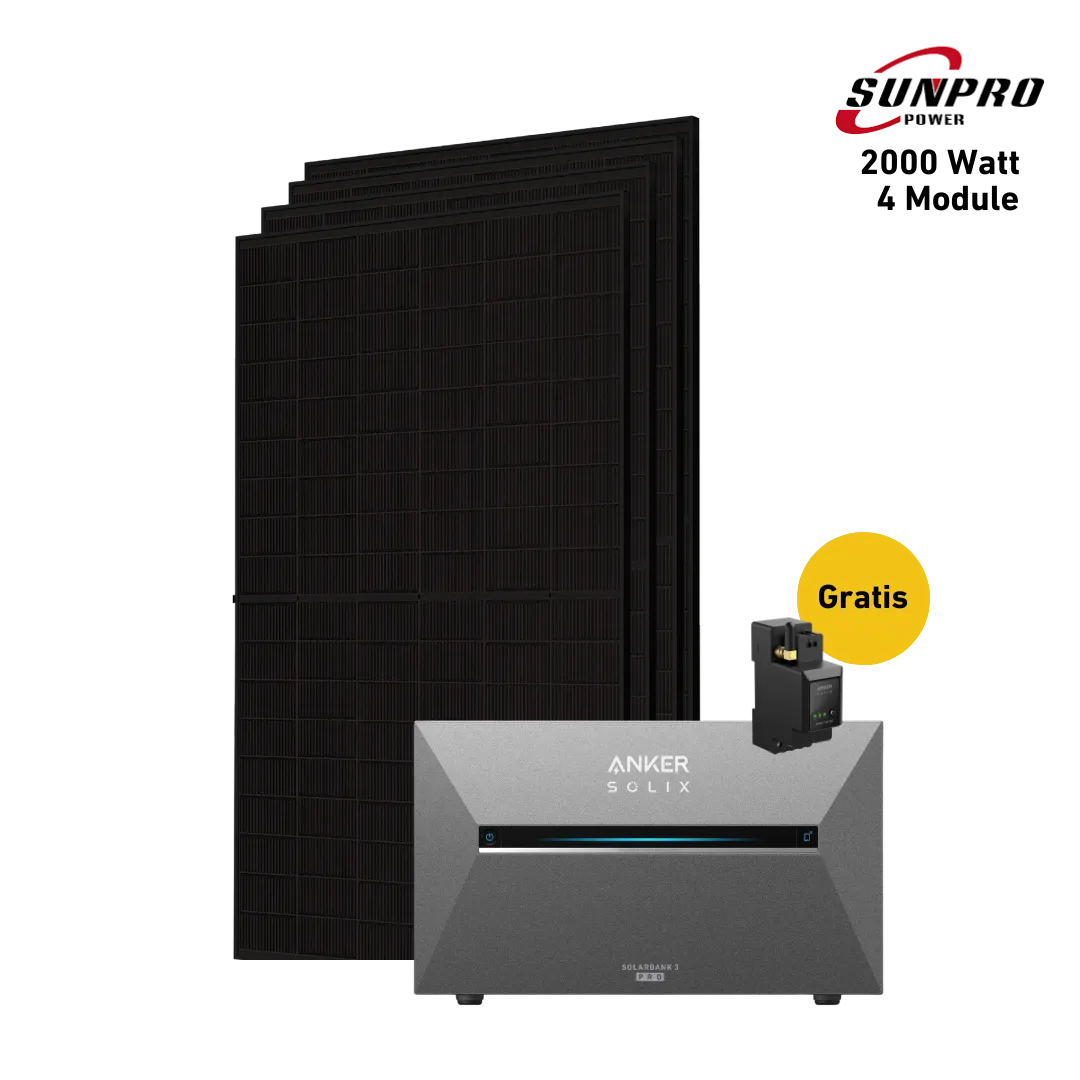 Max 2000 bifazial Pro (mit Anker SOLIX Solarbank 3 E2700 Pro)