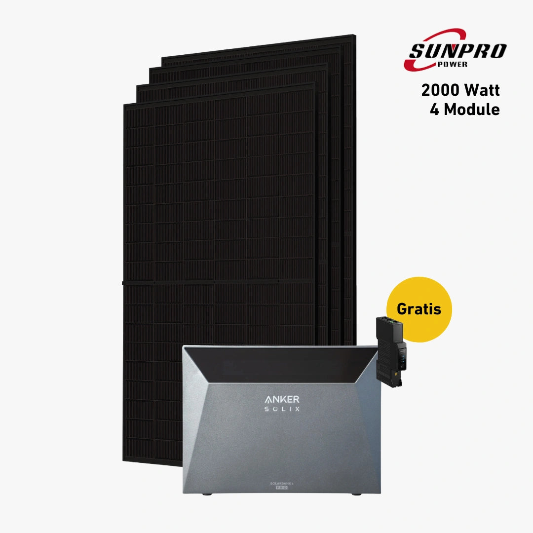Max 2000 bifazial Pro (mit Anker SOLIX Solarbank 4 E5000 Pro)
