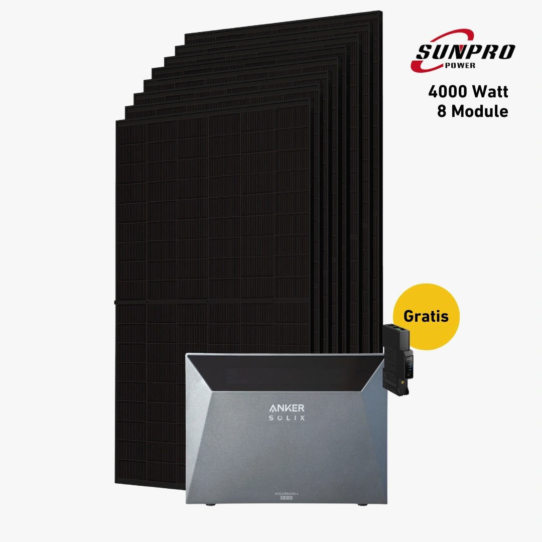Max 4000 bifazial Pro (mit Anker SOLIX Solarbank 4 E5000 Pro)