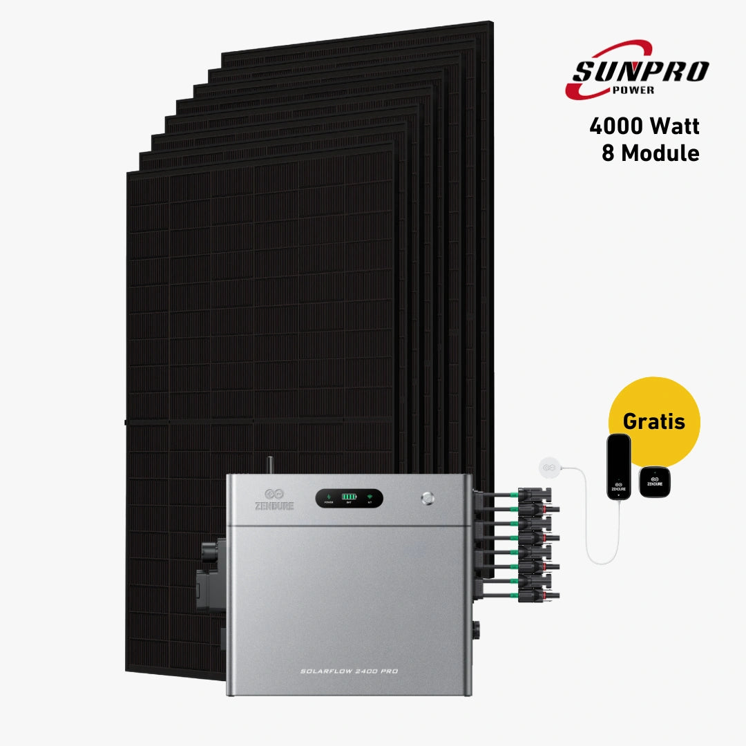 Max 4000 bifazial Pro (mit Zendure Solarflow 2400 Pro)