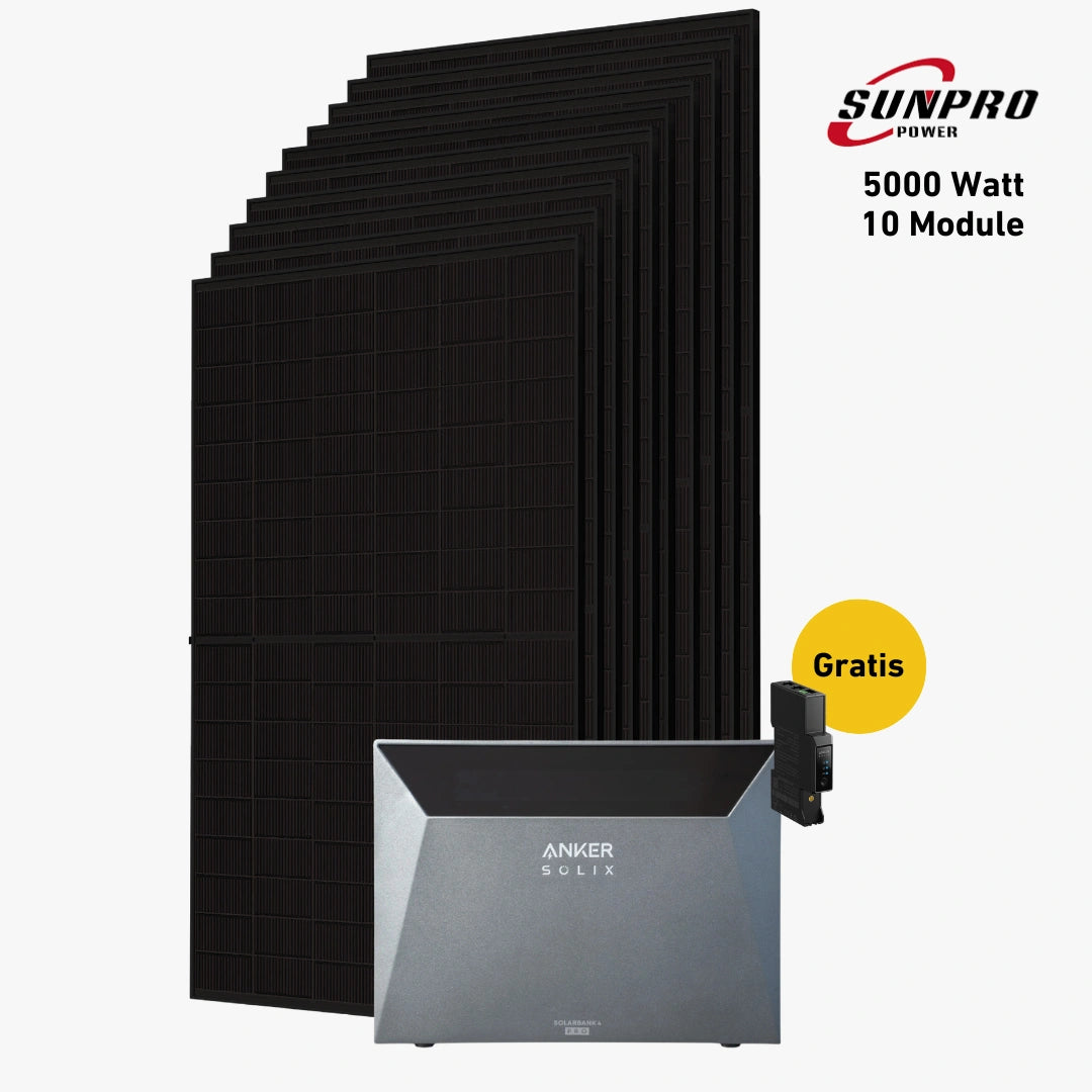 Max 5000 bifazial Pro (mit Anker SOLIX Solarbank 4 E5000 Pro)