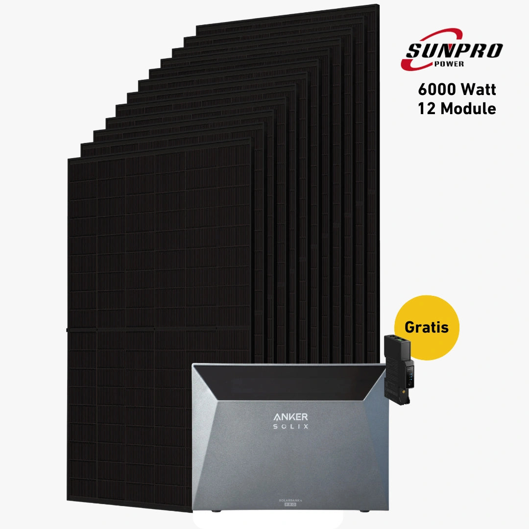 Max 6000 bifazial Pro (mit Anker SOLIX Solarbank 4 E5000 Pro)