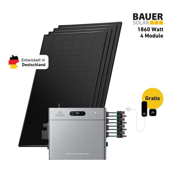 Premium 1860 bifazial Pro (mit Zendure SolarFlow 2400 Pro)