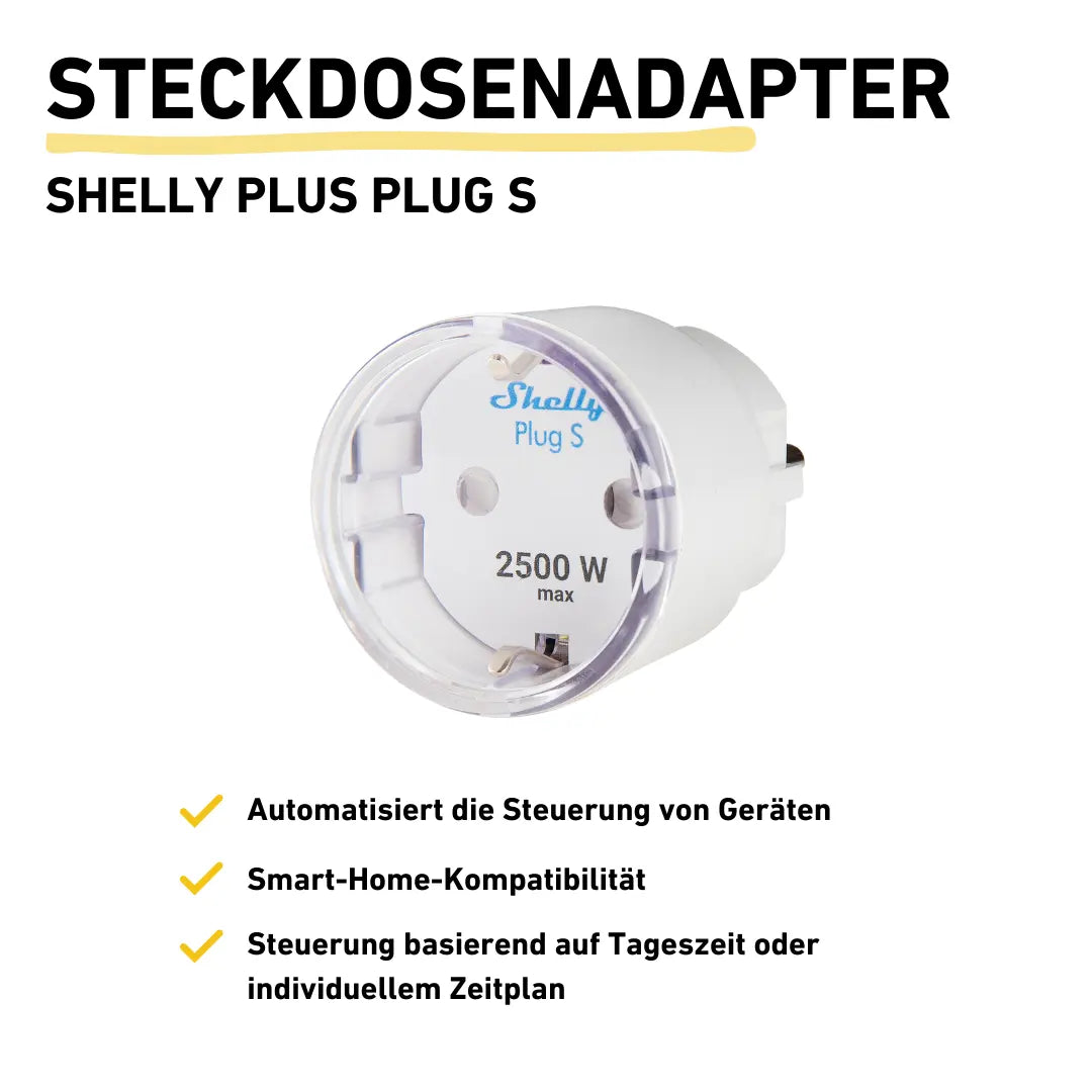 Shelly Plus Plug S Produktinformationen und Produktbild
