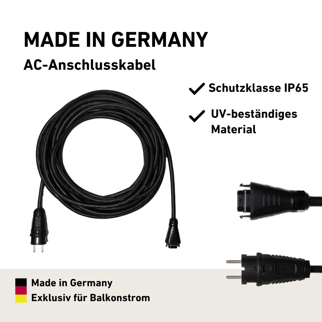 AC-Anschlusskabel Detailfoto Stecker