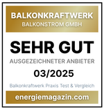 Balonkraftwerk test 2025, sehr gut Siegel für Balkonstrom GmbH