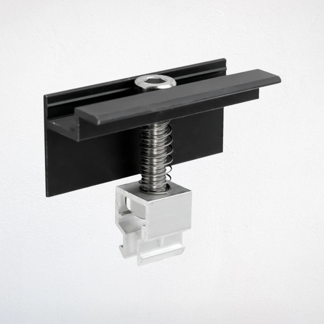 Endklemme schwarz eloxiert 30mm
