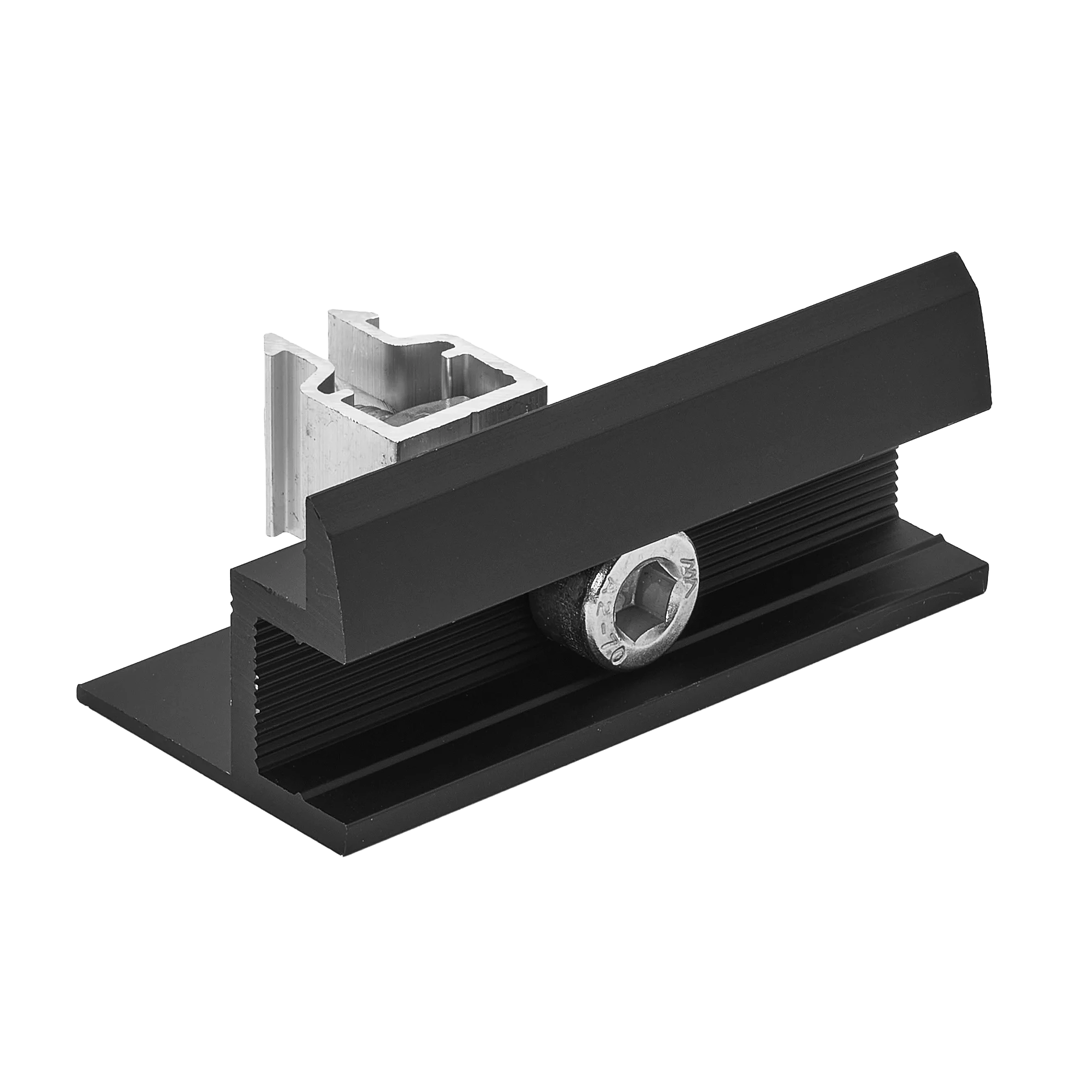 Endklemme schwarz eloxiert 30mm