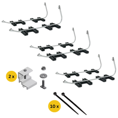 Ohne Anschlusskabel / Halterung Flachdach horizontal (+129€)