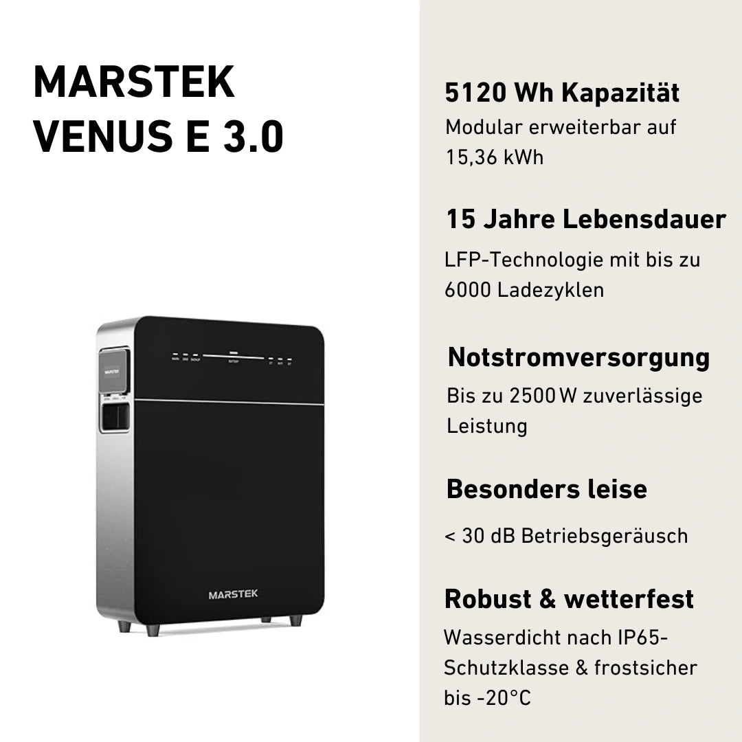 Marstek Venus E 3.0 Produktbild mit Produktinfos