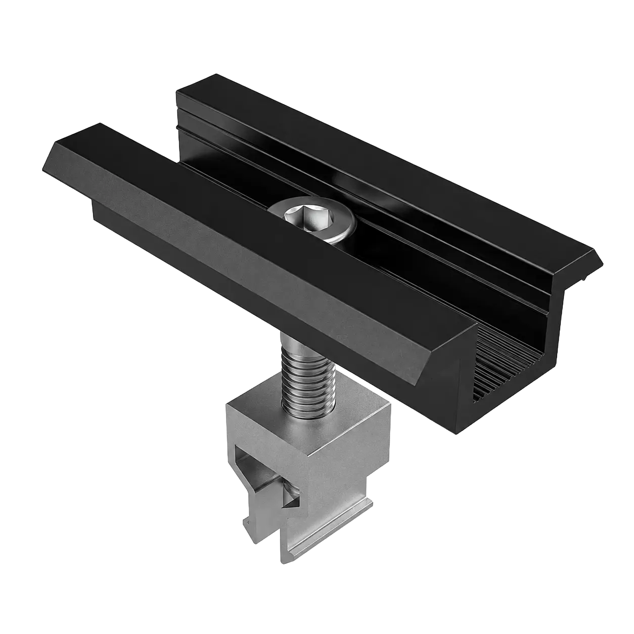 Mittelklemme schwarz eloxiert 30mm