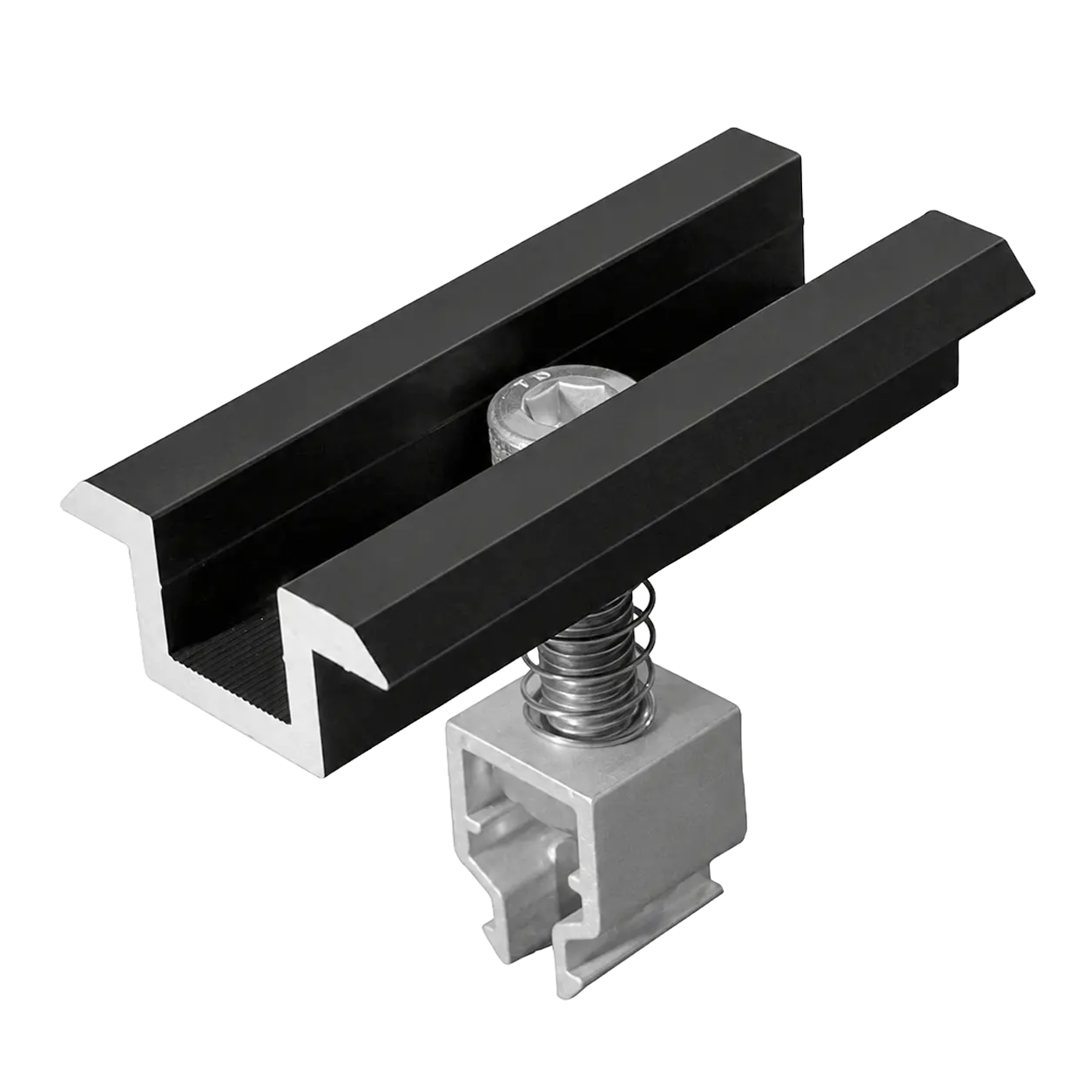 Mittelklemme schwarz eloxiert 30mm